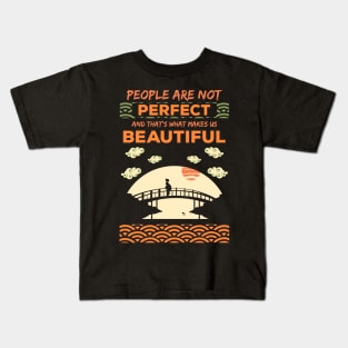 People are not perfect and thats what makes us beautiful recolor 3 Kids T-Shirt